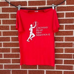 Vintage 80s cincinnati ohio mini marathon 6 single stitch shirt